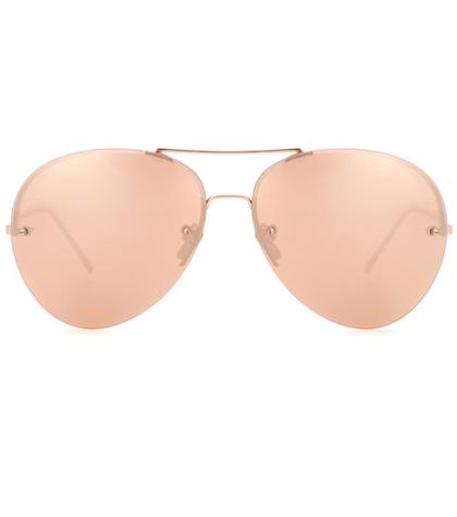 Simone Rocha Rose Gold-plated Aviator Sunglasses
