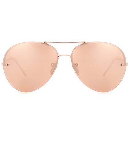 Simone Rocha Rose Gold-plated Aviator Sunglasses