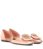 Dolce & Gabbana Crystal-embellished Satin Ballerinas