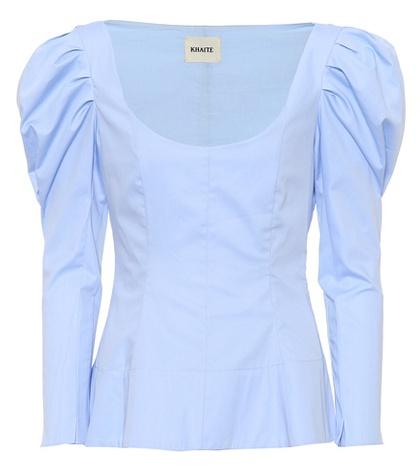 Khaite Nina Cotton Poplin Top