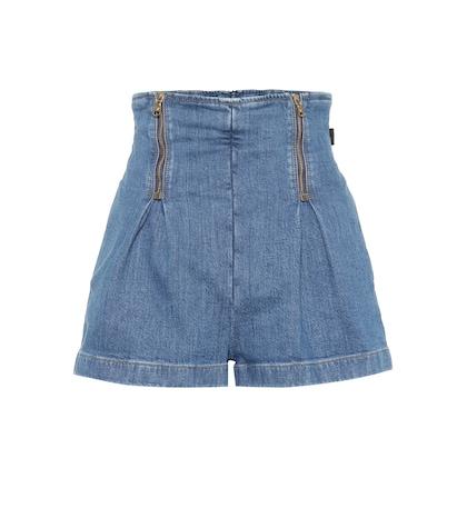 Versace High-rise Denim Shorts