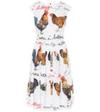 Dolce & Gabbana Hen-printed Cotton Poplin Dress