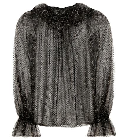 Current/elliott Metallic Tulle Top