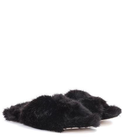 Linda Farrow Faux-fur Slides