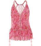 Poupette St Barth Printed Silk Top