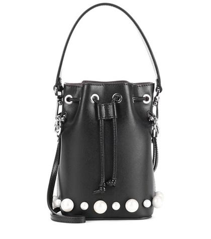 Fendi Mon Tresor Leather Bucket Bag