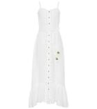 Lisa Marie Fernandez Linen-blend Gauze Maxi Slip Dress