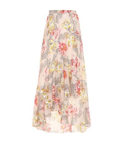 Fendi Printed Cotton And Silk Skirt