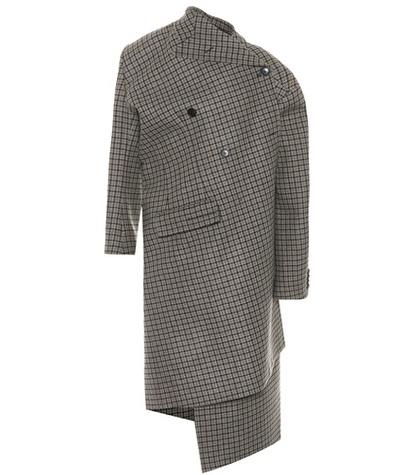 Balenciaga Check Wool Coat