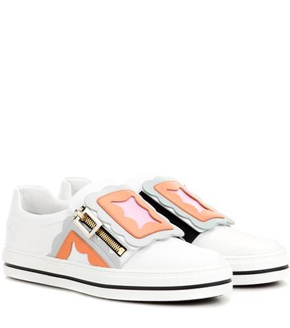 Roger Vivier Sneaky Viv Scallops White Leather Sneakers