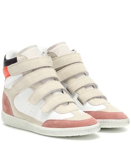 Isabel Marant Bilsy Leather High-top Sneakers