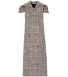 Jil Sander Checked Wool-blend Midi Dress