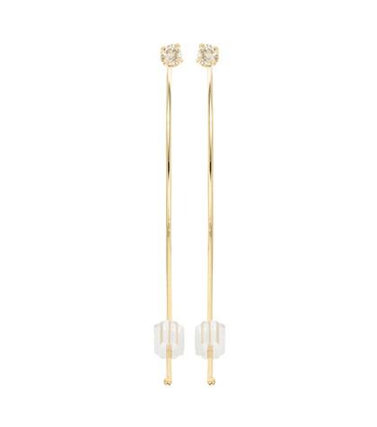 Loren Stewart Hook 14kt Gold Earrings With Diamonds
