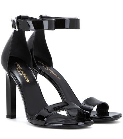 Saint Laurent Grace 105 Patent Leather Sandals