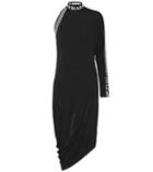 Versace Asymmetrical Stretch Jersey Dress