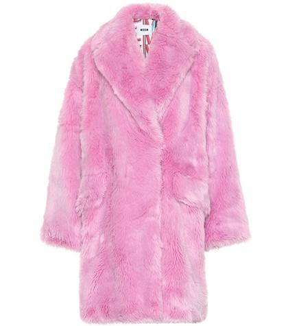 Msgm Faux Fur Coat