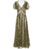 Attico Polka-dot Printed Silk Maxi Dress