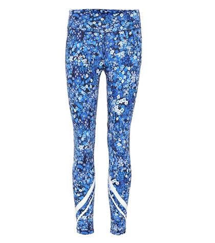 Off-white Chevron Floral Printed Leggings