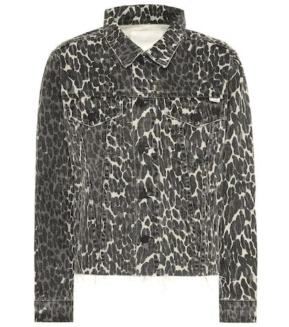 Mother The Cut Drifter Printed Denim Jacket