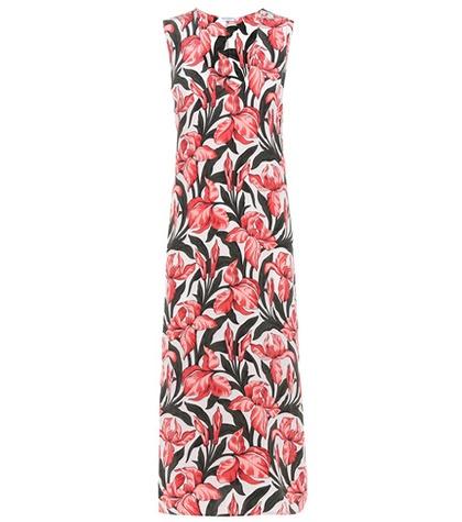 Valentino Connery Floral-printed Silk Dress