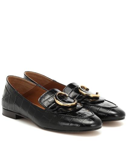 Rag & Bone Chloé Embossed Leather Loafers