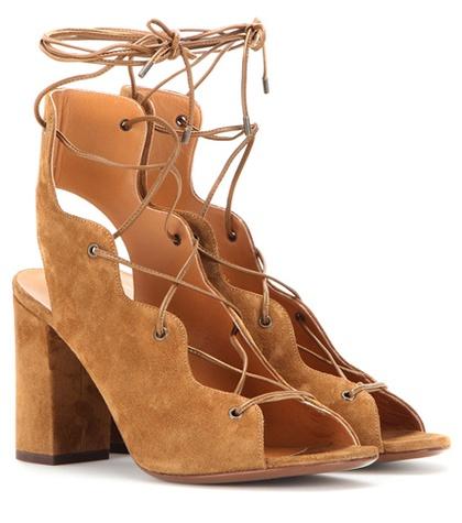Saint Laurent Babies 90 Suede Sandals