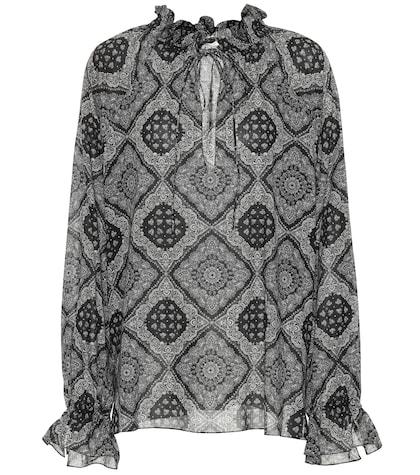Saint Laurent Printed Cotton Blouse