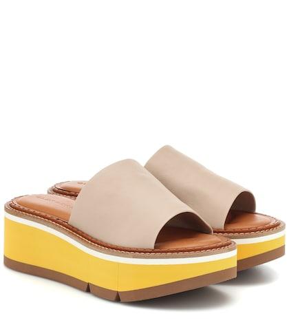 Clergerie Affect Platform Leather Sandals