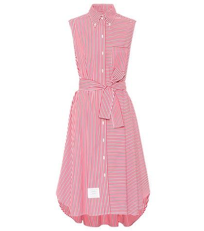 Magda Butrym Striped Cotton Poplin Shirt Dress