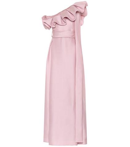 Valentino Silk One-shoulder Gown