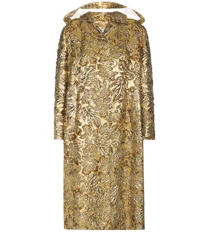 Prada Metallic Jacquard Coat