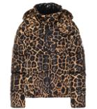 Moncler Caille Leopard-printed Down Jacket