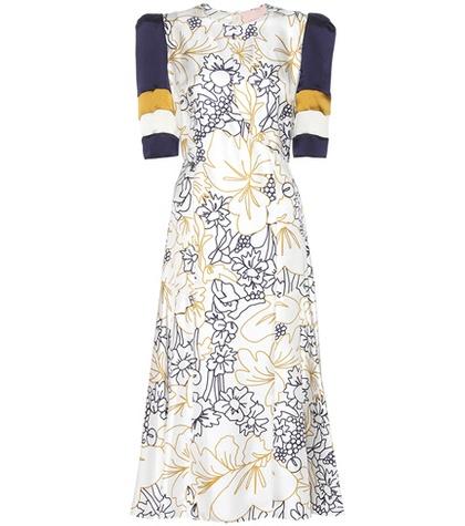 Jardin Des Orangers Thalia Printed Silk-twill Dress
