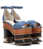 Gabriela Hearst Charlie Denim Plateau Sandals