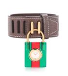 Tory Sport Padlock Leather Watch