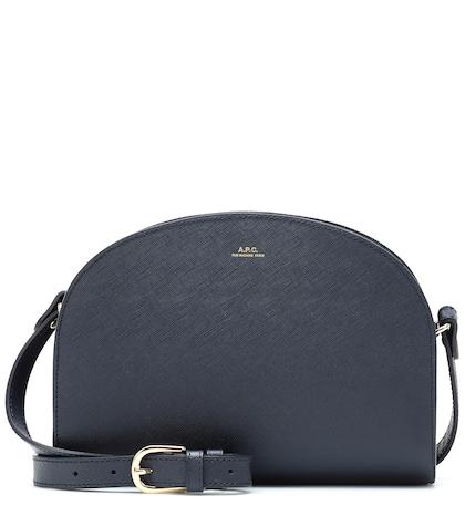 Fendi Demi-lune Leather Shoulder Bag