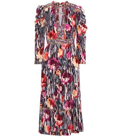 Ulla Johnson Ziggy Embellished Silk And Velvet Dress