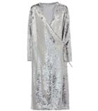 Ganni Sequined Wrap Midi Dress