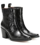 Christian Louboutin Western Leather Ankle Boots