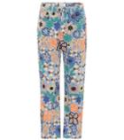 Fendi Tyna Embroidered High-waisted Jeans