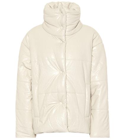 Fendi Hide Faux Leather Puffer Jacket