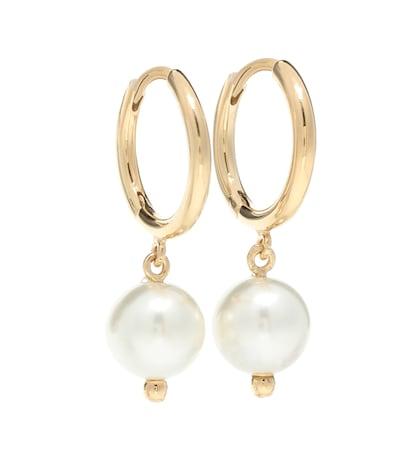 Stella Mccartney Kids Faux-pearl Drop Hoop Earrings