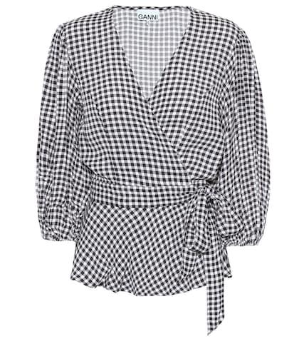 Palm Angels Gingham Wrap Top