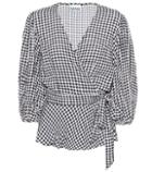 Palm Angels Gingham Wrap Top