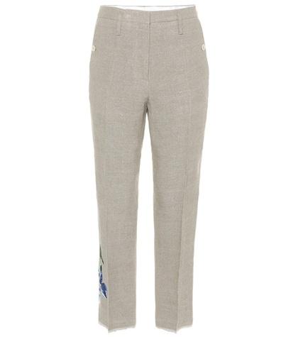 Calvin Klein 205w39nyc Embroidered Linen Trousers