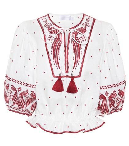 Zimmermann Exclusive To Mytheresa.com – Embroidered Linen Top