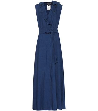 A.p.c. Ingrid Cotton And Linen Dress