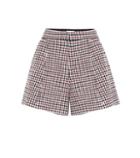 Chlo Checked Stretch-wool Shorts