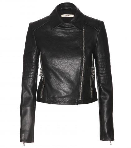 j Brand aiah Cropped Leather Biker Jacket