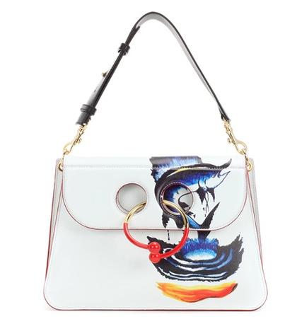 Jw Anderson Medium Pierce Printed Leather Shoulder Bag